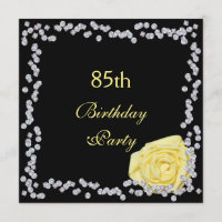 Elegant Rose & Diamonds 85th Birthday
