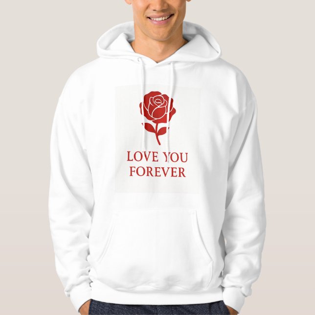 Elegant Rose Emblem Warming Hearts Valentine day Hoodie (Front)