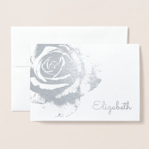Elegant Rose Floral Vintage Flower Foil Card