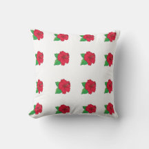 Elegant Rose Flower Pattern Pillow