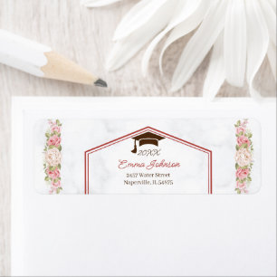 Elegant Rose Flower Personalised Return Address