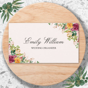 Elegant Rose Flowers Floral Botanical Business Card
