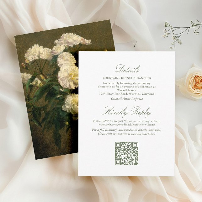 Elegant Rose Foral Wedding Enclosure Card (Creator Uploaded)