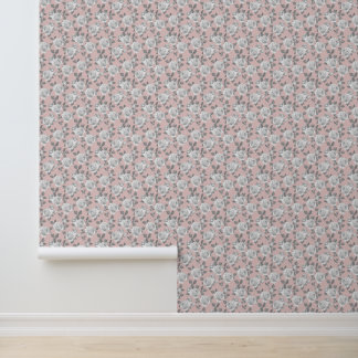 Elegant Rose Garden in Pink Wallpaper