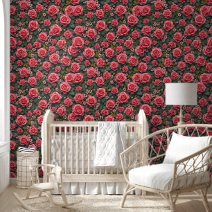 "Elegant Rose Garden Wallpaper" Wallpaper