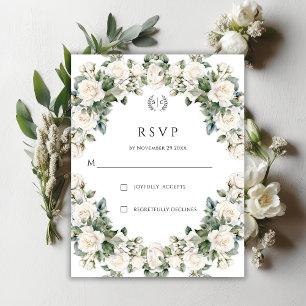 Elegant Rose Garden Wedding RSVP Card