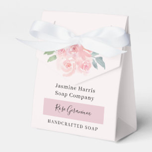 Elegant Rose Geranium Handcrafted Soap Favour Box