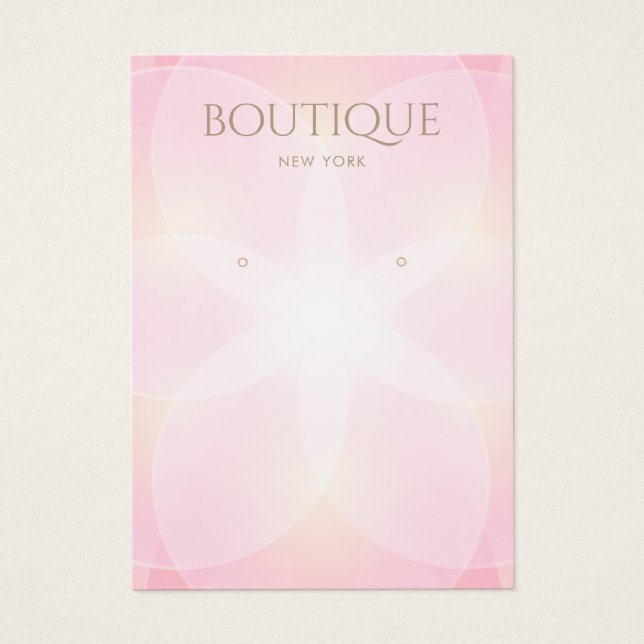 Elegant Rose Glow Earring Display Card (Front)