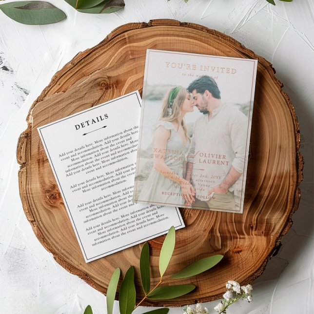 Elegant Rose Gold 2 in 1 Photo Details Wedding (Creator Uploaded)