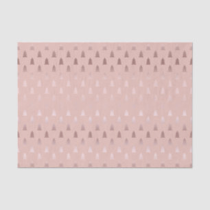 Elegant rose gold and pink Christmas tree pattern Tissue Paper