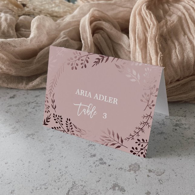 Elegant Rose Gold and Pink Wedding Escort Place Table Number (Creator Uploaded)