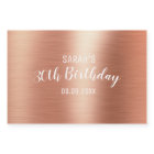 Elegant Rose Gold Any Age 30th Birthday Mini