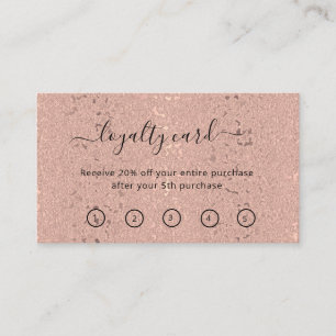 Elegant Rose Gold Beauty Salon Loyalty Card