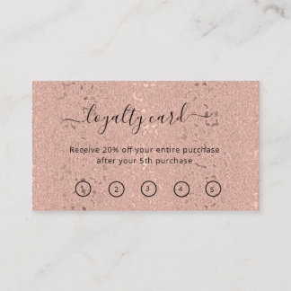 Elegant  Rose Gold Beauty Salon Loyalty Card
