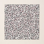 Elegant Rose Gold Black Leopard Pattern Scarf<br><div class="desc">If you want to make a stylish statement,  this design is an excellent choice. It features a pink and black cheetah print,  on a white background. The rose gold and black glitter accents that are sure to catch the eye.</div>
