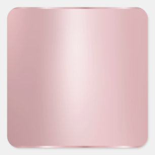 Elegant Rose Gold Blank Modern Template Trendy Square Sticker