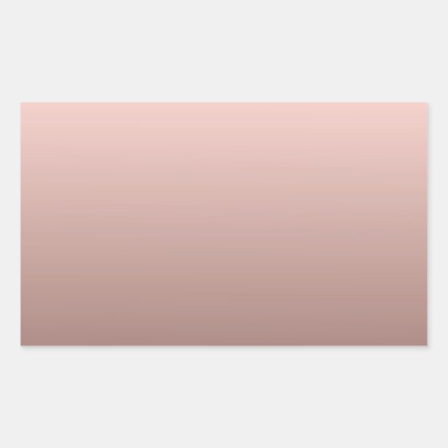 Elegant Rose Gold Blank Template Add Your Text Rectangular Sticker (Front)