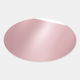 Elegant Rose Gold Blank Trendy Modern Template Oval Sticker