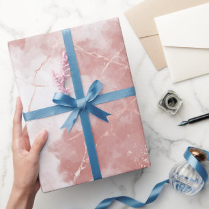 Elegant Rose Gold Blush Shine Abstract Pattern Wrapping Paper
