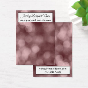 Elegant Rose Gold Bokeh Earring Holder Display