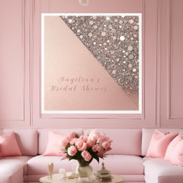 Elegant Rose Gold Bridal Shower Poster
