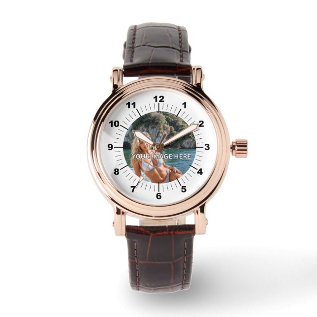 ELEGANT! 🌿 Rose Gold Brown Watch (Front)