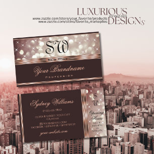 Elegant Rose Gold Burgundy Glitter Stars Diamonds Business Card