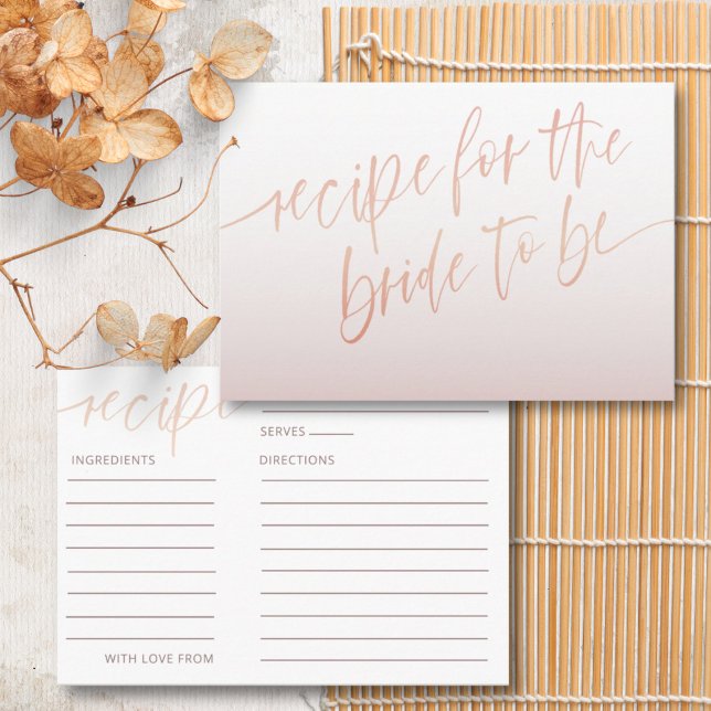 Elegant Rose Gold Calligraphy Bridal Shower  Enclosure Card (Creator Uploaded)