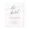 Elegant Rose Gold Calligraphy Hotel Enclosure Card