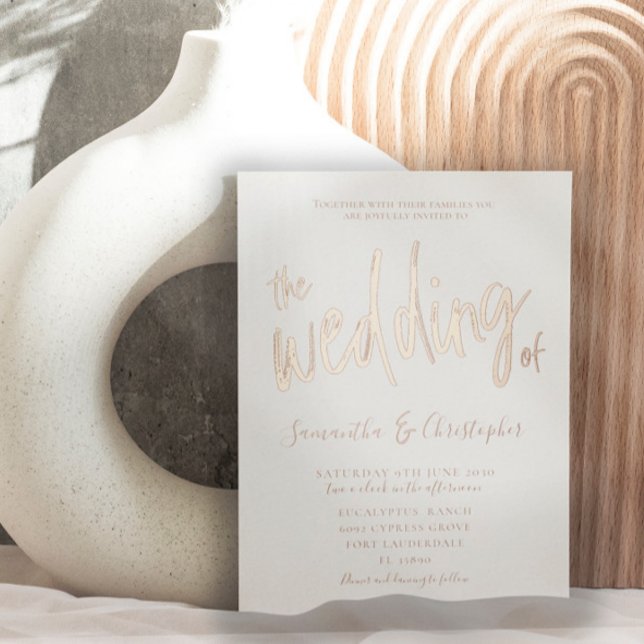 Elegant Rose Gold Calligraphy The Wedding Of  (Creator Uploaded)