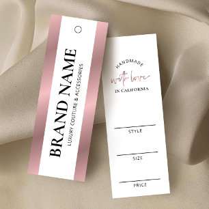 Elegant Rose Gold Clothing Boutique Hang Tag Label