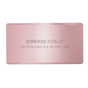 Elegant Rose Gold Colour Personalised Template