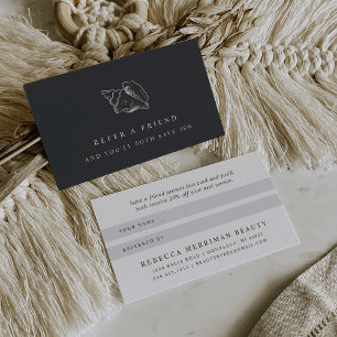 Elegant Rose Gold Conch Shell Referral Card