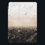 Elegant rose gold confetti marble design iPad pro cover<br><div class="desc">Elegant shining faux rose gold glitter confetti shower dots, chic, vintage with a modern twist gold strokes, white and black marble artwork, with a personalising touch, pink, blush, gold, grey, black and white colours, faux marble stone grunge, nature, surface, granite, rock, design, cute, pretty, artistic, sweet, stylish, fashion, cool, love,...</div>