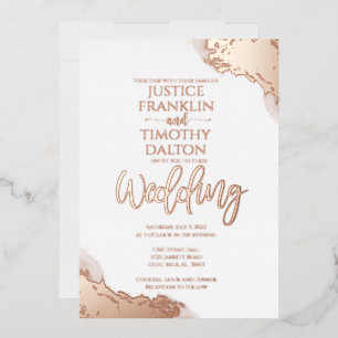 Elegant Rose Gold Corner Border Wedding