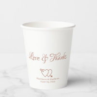 Elegant rose gold custom script hearts wedding