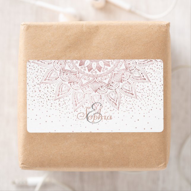 Elegant Rose Gold Dots Mandala (Insitu)