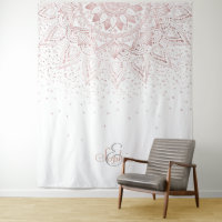 Elegant Rose Gold Dots Mandala