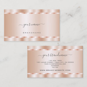 Elegant Rose Gold Effect Glamour Professional Business Card