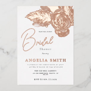 Elegant Rose Gold Floral Bridal Shower Real