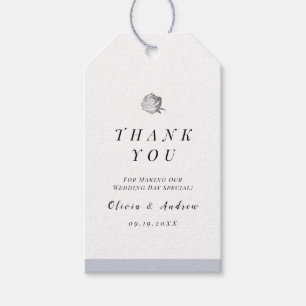 Elegant Rose gold floral minimalist thank you Gift Tags