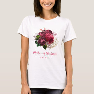 Elegant rose gold floral mother of the bride T-Shirt