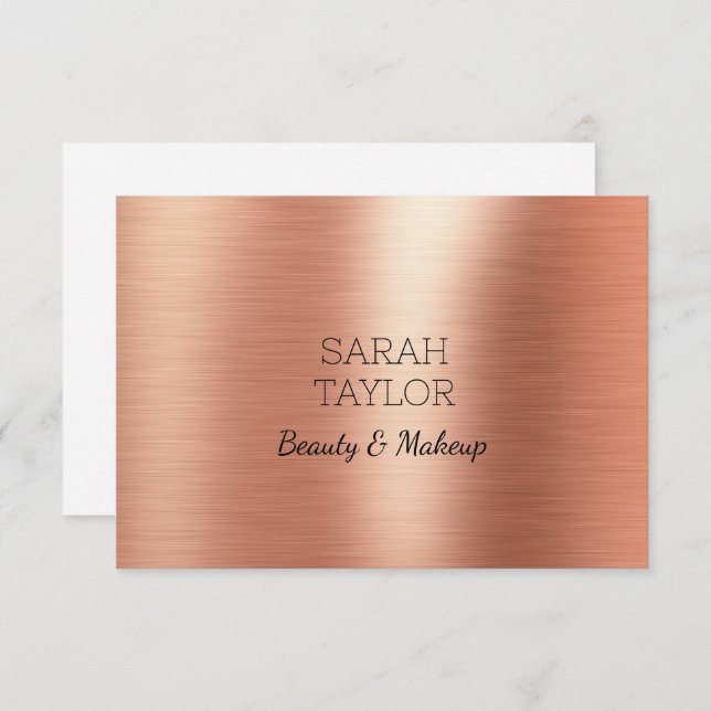 Elegant Rose Gold Foil Black Gift Certificate  (Front/Back)