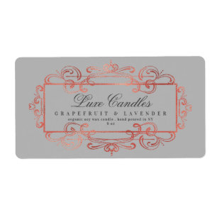 Elegant Rose Gold Foil Luxurious Grey Product