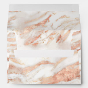 Elegant Rose Gold Foil Marble Envelope