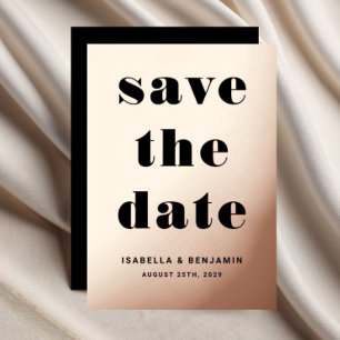 Elegant Rose Gold Foil Wedding Save The Date