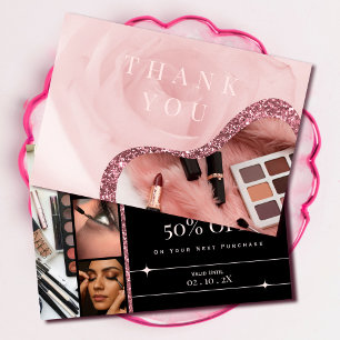 Elegant Rose Gold Gift Voucher   Discount Card 