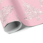 Elegant Rose Gold Glitter Christmas Tree Pattern Wrapping Paper<br><div class="desc">Christmas Tree Pattern in faux rose gold glitter.</div>
