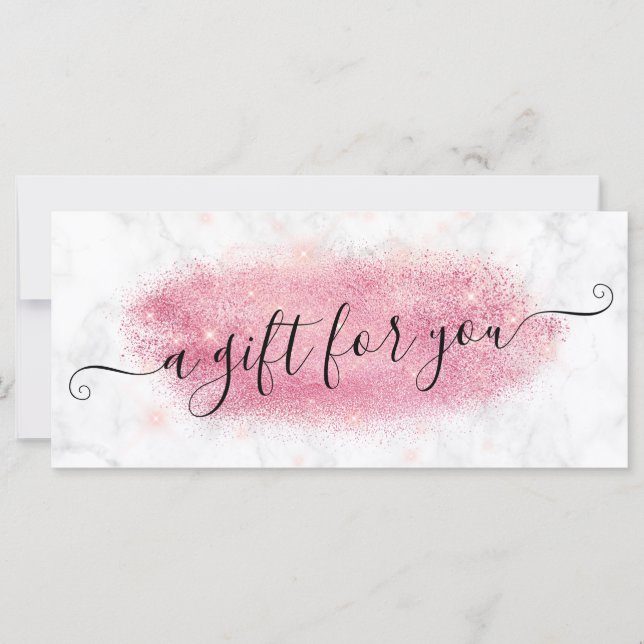 Elegant rose gold glitter marble makeup artist (Front)