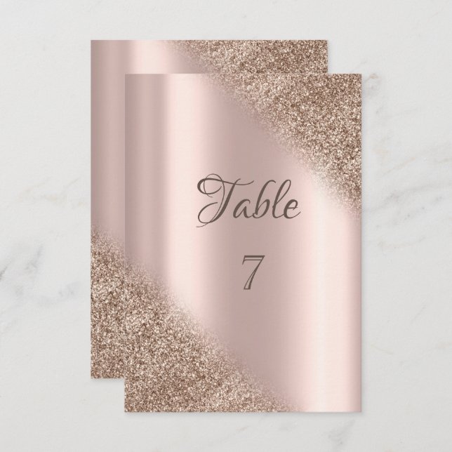 Elegant Rose Gold Glitter Ombre Invitation (Front/Back)